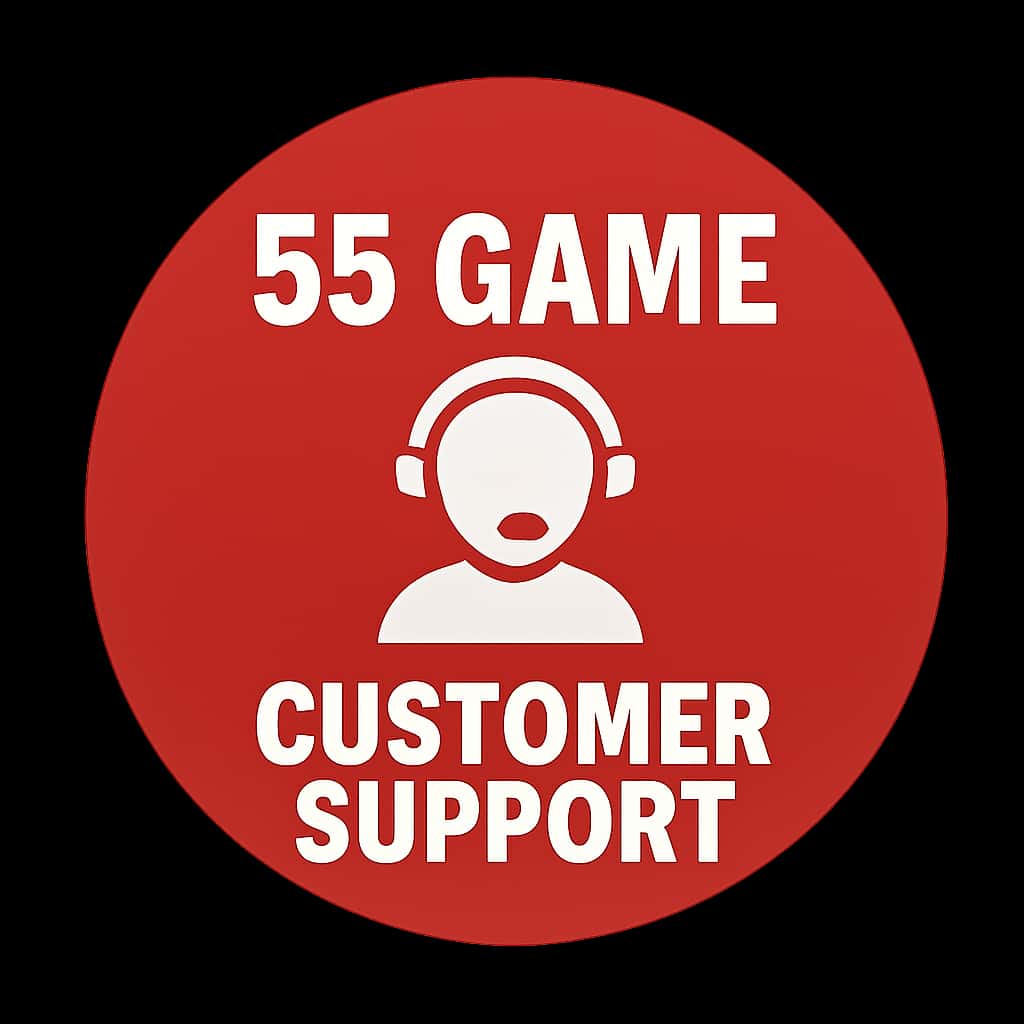 Icon representing 55 Game Customer Support.