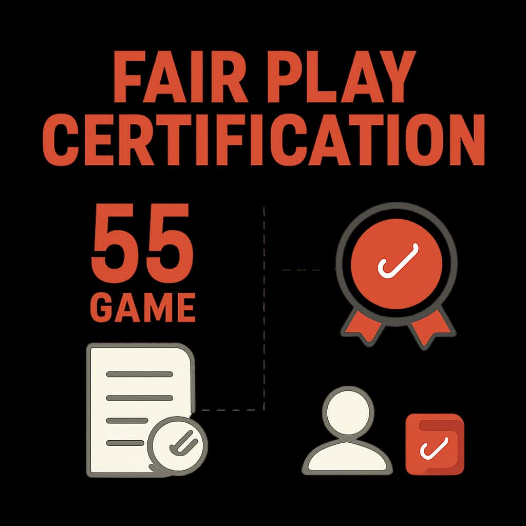 An educational diagram relating to the 55 Game Fair Play Certification.