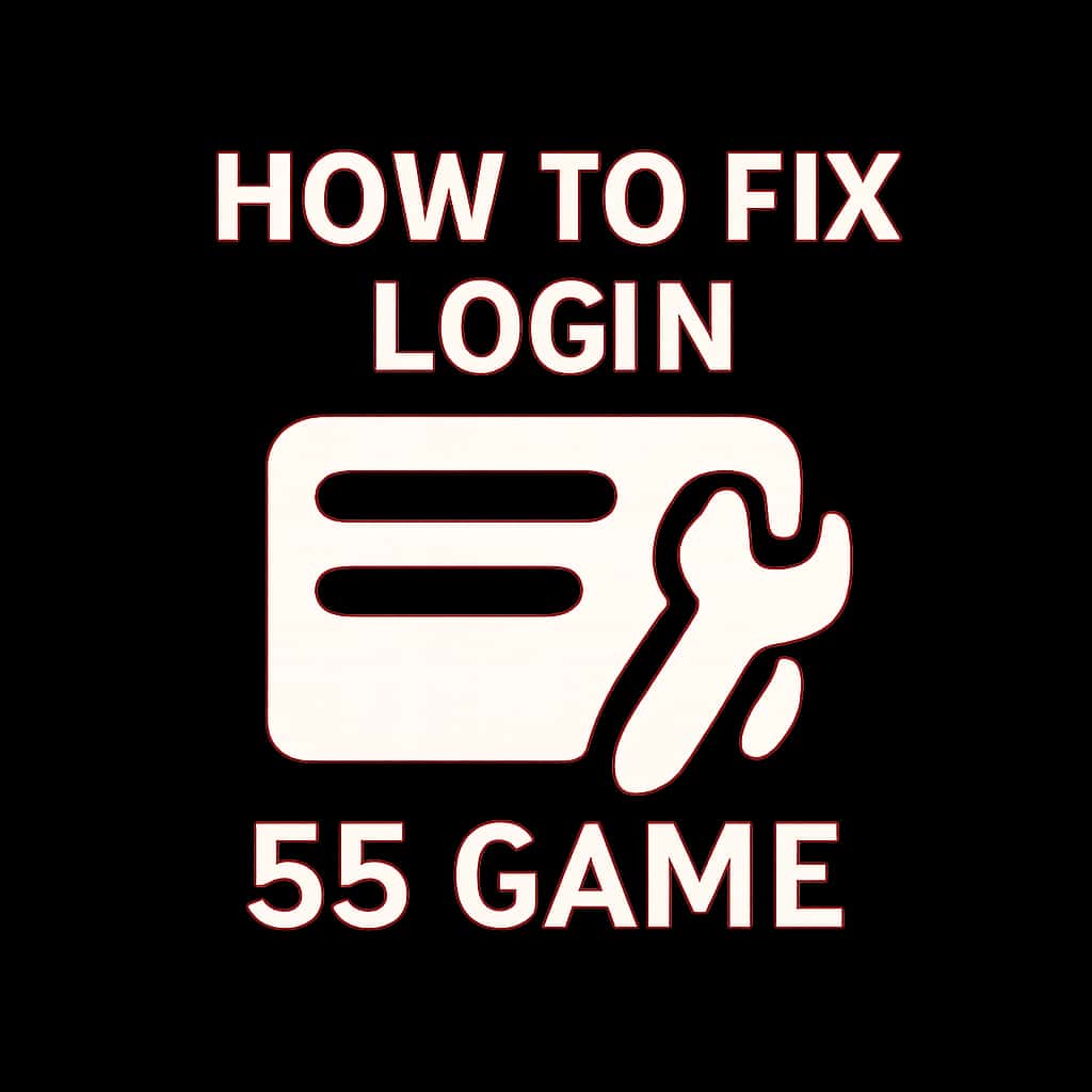 A badge illustrating support for 55 Game login issues.