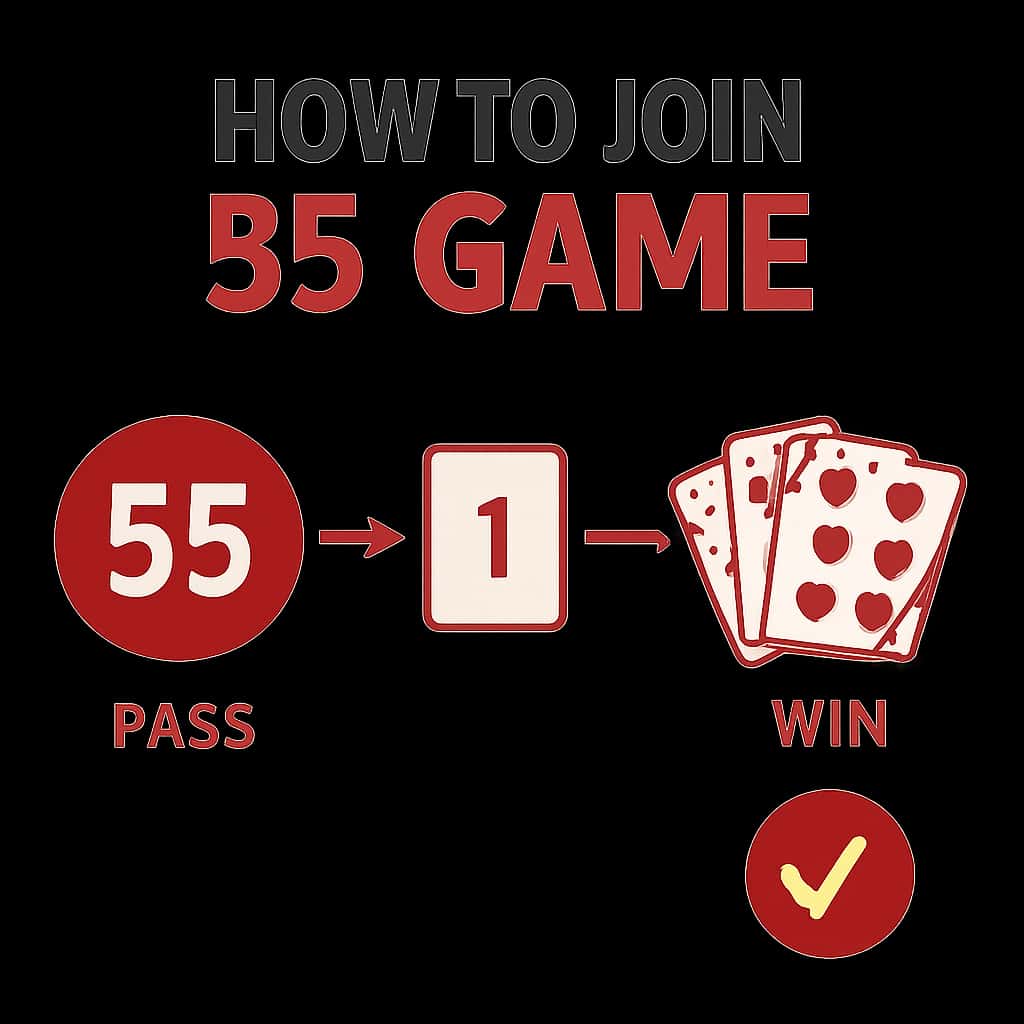 An educational diagram explaining the registration process for 55 Game.