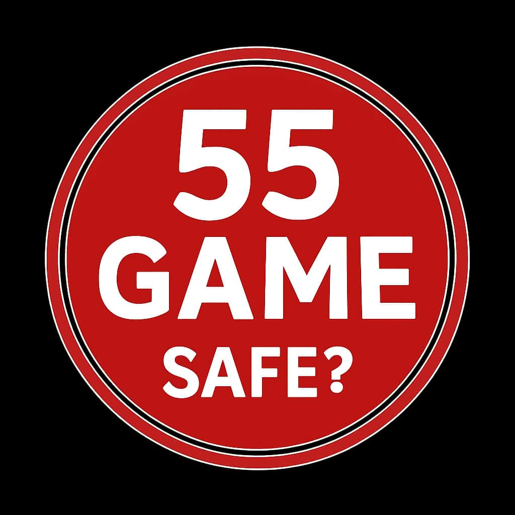 Icon representing the safety features of 55 Game.