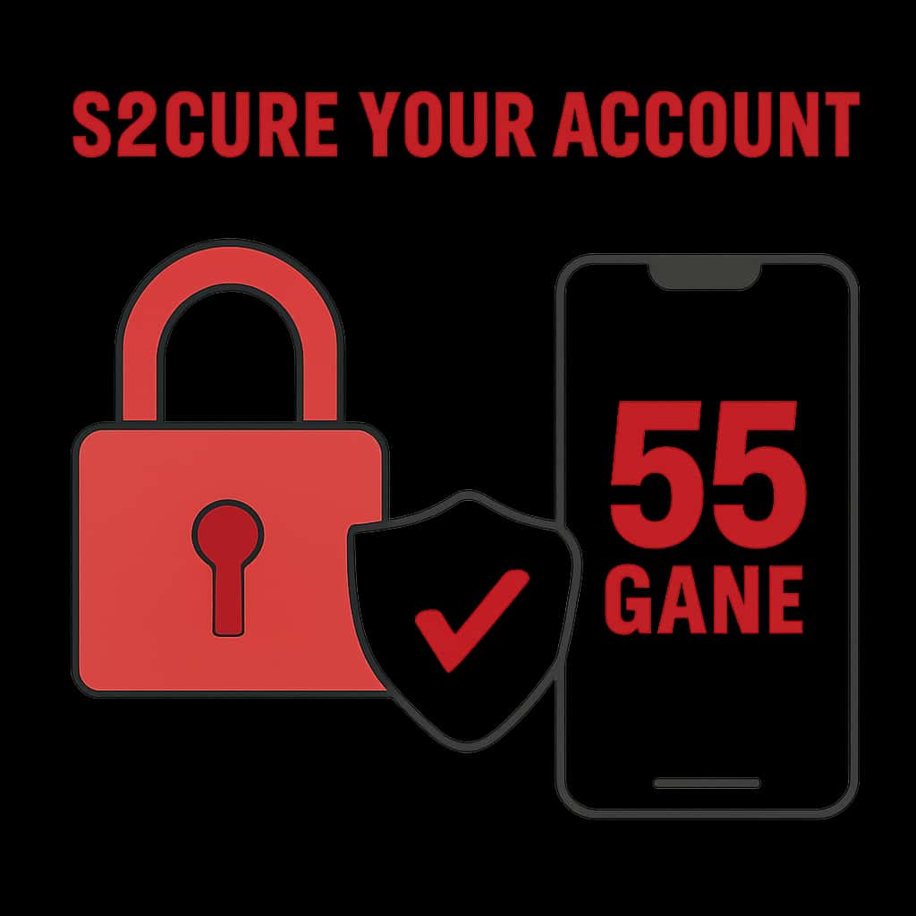 An educational diagram illustrating various security measures for 55 Game accounts.